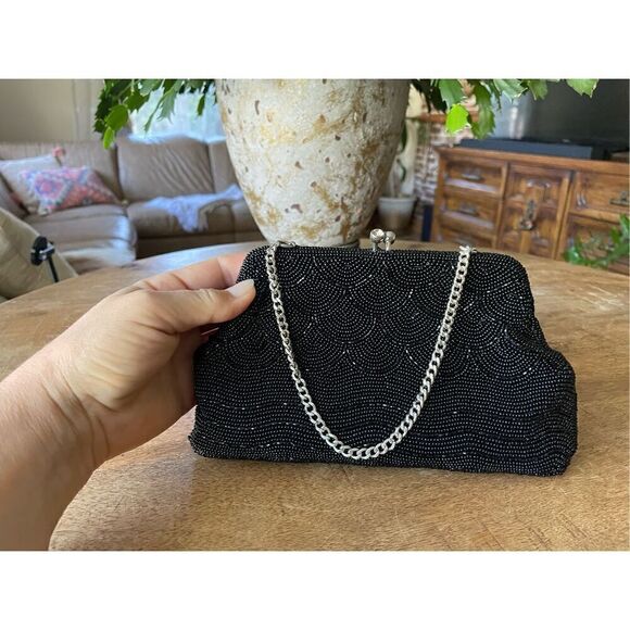 evening  black bag purse handmade in Japan - Picture 1 of 5